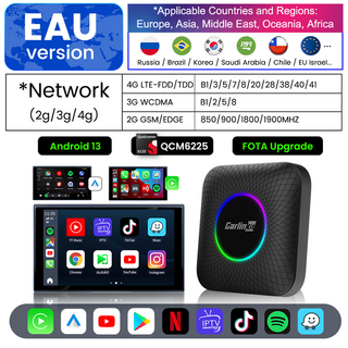 무선 카플레이 자동차 안드로이드 블루투스 모니터 오토 올인원 동글이 네비 프로 Carlinkit 13 TV 박스 LED 8 128GB 자동 어댑터 지지대 유튜브 Netfilx I, 02 8GB RAM 128GM ROM_01 CHINA