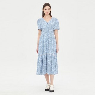 시슬리 SIS 프린트 브이넥 원피스_SAOP90431BL 마감임박!!!