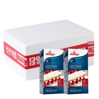 [아이스박스무료] 앵커 쉐프스 휘핑크림 (1L x 12개 ) 동물성 생크림 1L 상품 이미지