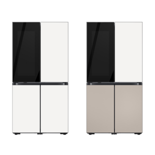 삼성 비스포크 냉장고 4도어 849L [RF85DB9421AP] (색상선택), 새틴화이트(상단) / 새틴베이지(하단)