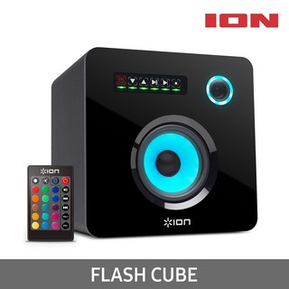 아이온오디오 FLASH CUBE 블루투스스피커 50W LED스피커 PC스피커 게이밍스피커 리모컨 플래쉬큐브, 단품