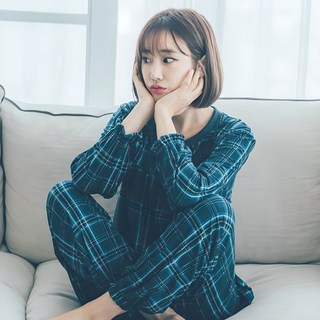 디에스도씨 여성용 피치기모 긴팔 잠옷 상하세트