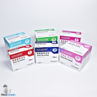 성심메디칼 일회용주사기(D/Syringe) 5cc(무침) 박스(100개), 1개