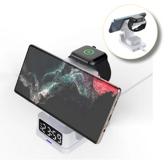 KALIMBA 3in1 디지털 알람시계 무선충전기 거치대, 1개, 삼성 화이트