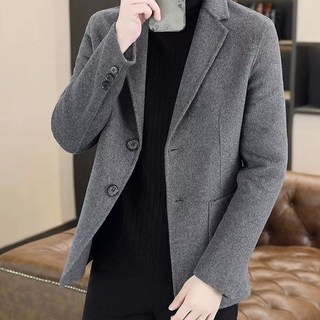 남성용 크로스보더 전용 모직 코트 가을 겨울 정장 짧은 모직 외투 비즈니스 캐주얼 트렌디 자켓 신사복
