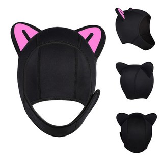 뉴캣츠 프리다이빙 스쿠버 다이빙 후드 스노쿨링 모자 핑크 상품 이미지