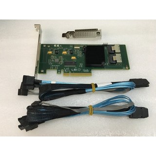 케이블 내부 SATA/SAS PCI-e RAID 컨트롤러 카드 LSI 9211-8i 8 포트 HBA SAS, 02 2pcs 8087-sata, 2개