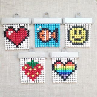 미니 비즈발 만들기 diy 키트 귀여운 다양한 도안 구슬발 모빌, 20.고양이, 1개
