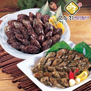 백암전통순대 퓨전 맛집순대 야채 찹쌀 각 1kg 유치원 학교 급식 국산재료 냉동보관, 2개