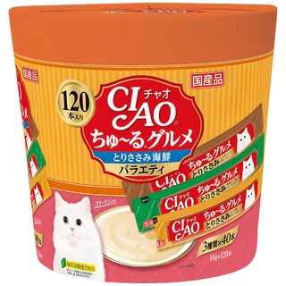 챠오츄르 구루메 고양이 간식 120p, 혼합맛(닭가슴살/해산물), 1.68kg, 1개