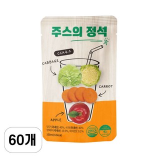 주스의정석 CCA주스 사과 당근 양배추 무첨가 주스, 100ml, 60개
