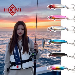 [히키미]메탈지그 20g30g 12pcs세트 6색상 보관케이스 포함 지깅 루어 미끼 농어 갈치 삼치 광어 우럭 볼락 배스 쏘가리 산천어 부시리 방어, 1세트, 480g, 블랙 1세트
