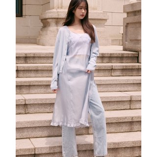 SHEER EMBROIDERY BUSTIER ONEPIECE BLUE OP24501 1355030