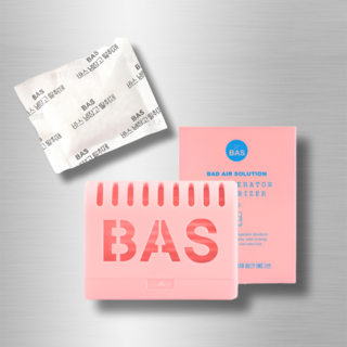 냉장고 냄새 싸악 바스 냉장고 탈취제 핑크 본품+리필형 탈취제(3개입) 3개월간 지속 BAS 악취잡는 황토세라믹볼 김치냄새 생선냄새 마늘냄새, 1세트