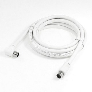 백색 RF usb4케이블 직각 케이블 TV RCA 동축 안테나 공중 리드 수 1m 1, 2m, 1개