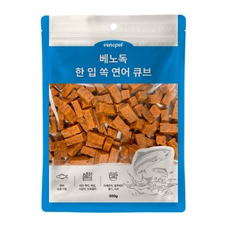 베노독 강아지용 한입 쏙 큐브, 연어, 300g, 6개