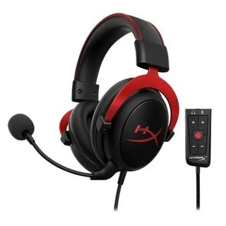 HyperX Cloud 2 II 게이밍 와이어 헤드셋 PC PS4 용 하이파이 71 서라운드 사운드 마이크 헤드폰, 없음, 1) Black red