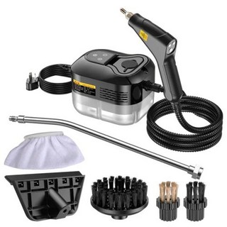 가정용 자동차 주방 에어컨용 스팀 청소기 고온 살균 압력 제트 세척기 EUUS 플러그 2500W, 110V, Black