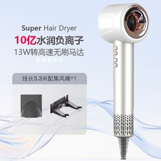 드라이기 헤어 110v 소형 드라이어 슈퍼소닉 HD08 망치 숙소, 브라이트 화이트 수출용 단풍노즐 선길이 3.3m