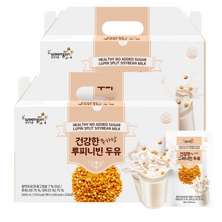웅진 건강한 무첨가 무가당 루피니빈 두유 고단백, 40개, 180ml