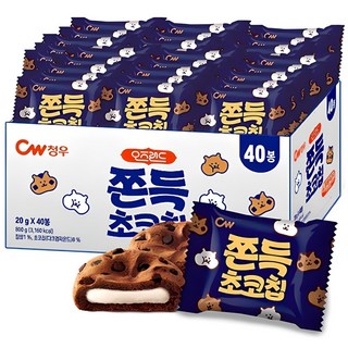 청우 오즈랜드 쫀득초코칩(40입), 800g, 1개