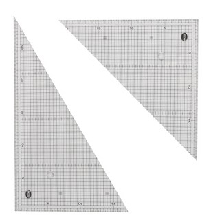 (Atom) 방안 삼각자 30cm 세트(2종) 눈금자 각도 제도 삼각자세트, 1세트