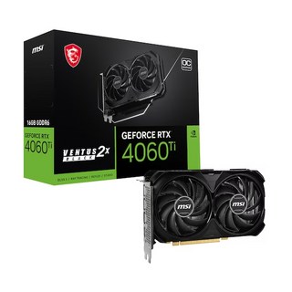 MSI 지포스 RTX 4060 Ti 벤투스 2X 블랙 OC D6 16GB 그래픽카드, 1개, 선택하세요