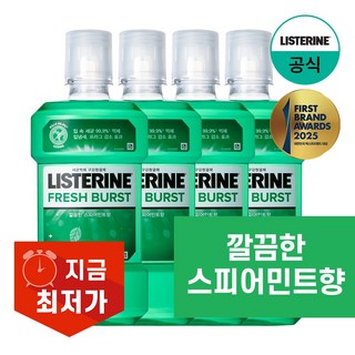 가그린 오리지널 구강청결제, 1.1L, 4개 리스테린4개 11 리스테린 후레쉬 버스트 구강청결제, 750ml, 4개