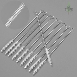 STS 빨대 세척솔 10P 20X0.7CM 스트로우 젖병솔 세척도구 이물질제거 스텐, 실버, 1세트, 20cm