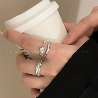 Tilova 메탈 오픈링 여성용 인스타 감성 유니크 디자인 검지 반지 미니멀 모던 데일리 액세서리