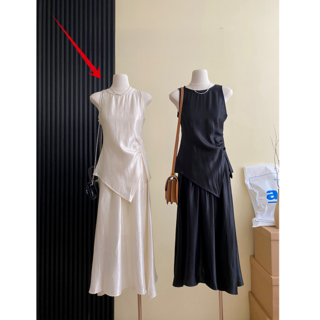 해피유통 여성 투피스세트 새로운 새틴 투피스