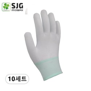 클로버 내피장갑 속장갑 1켤레 10켤레, 화이트, 10개
