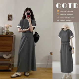 후드집업롱스커트세트 이미지