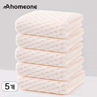 ahomeone 프리미엄 호텔수건 부드러운 속건 수건, 5개, 화이트