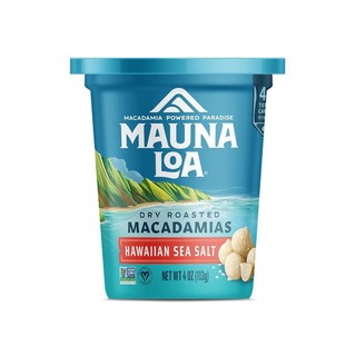 Mauna Loa 프리미엄 하와이안 로스트 마카다미아 견과류 바다 소금 맛 113.4g 컵 6팩 115009, 하와이안 바다 소금_4 Oz Cup, 4 Oz Cup, 113g, 1개