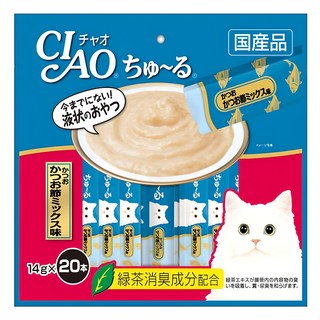 챠오츄르 고양이 짜먹는 간식, 혼합맛(가다랑어/가츠오부시), 280g, 1개