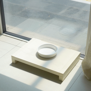 고양이 강아지 식탁 식기 받침대, 카뎃블루, 1개