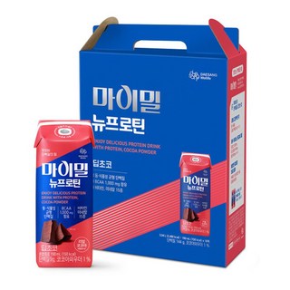 NEW 마이밀 마시는 뉴프로틴 딥초코 16팩 단백질 보충 음료, 190ml, 16개
