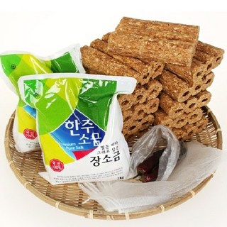 언양메주 [100% 국내산] 간장메주 5kg(소금4kg+망사주머니+숯 고추+설명서포함) 1개 5kg 상품 이미지