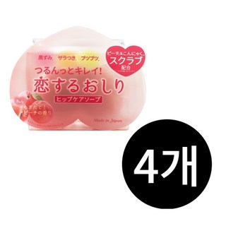 펠리칸 엉덩이 비누 코이스루 오시리 힙 케어, 80g, 4개