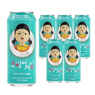 넷플릭스 오징어게임 에너지음료 그린멜론, 500ml, 6개