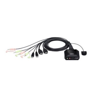 ATEN CS22H 2-포트 USB 4K HDMI 케이블 KVM 스위치