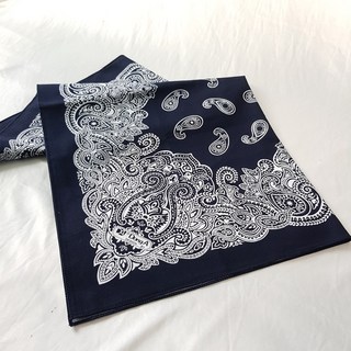 악세사리마켓 22컬러 반다나 페이즐리 국산 면 레트로 대형 스카프 등산 캠핑 두건 런닝 운동회 체육대회 헤어밴드 손수건 1장