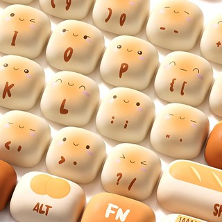 식빵키캡 커스텀 찐빵 키보드 모습