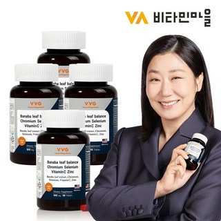 비타민마을 미국직수입 바나바잎 추출물 고함량 크롬 밸런스, 90정, 4개