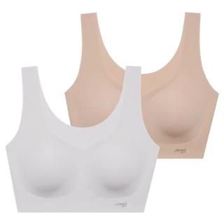 슬로기 제로필 브라탑 2매 세트 유럽 전통 란제리 노와이어 심리스 스포츠브라 편안한 브래지어