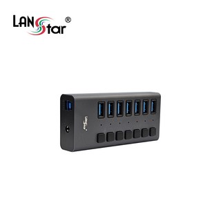 USB3.0 7포트 고속 허브 유전원 서지보호 LS-UH307, 1개