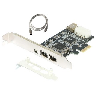 PCI-e 1X IEEE 1394A 4 포트 Firewire 카드 어댑터 1394 A PCIe 6Pin to 4Pin IEEE 1394 케이블(데스크탑 PC용) ieee1394pcmciadv카드