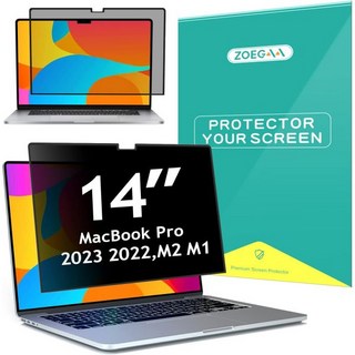 노트북 액정보호필름 ZOEGAA MacBook Pro 14 개인정보 보호 화면 20212021년형 14인치와 호환되는 화면A2442A2779 M1M2 14용 탈착식 블루라이트, 1개