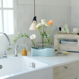 네르하 이케바나 도자기 웨이브 화병